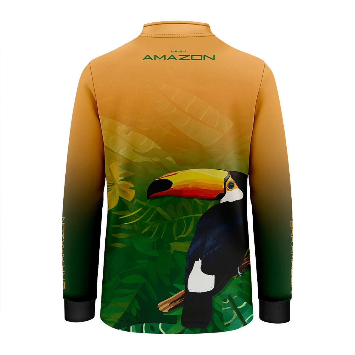 Camisa de Pesca Infantil Brk Amazon Tucano Floral com Proteção UV50 - Brk Fishing