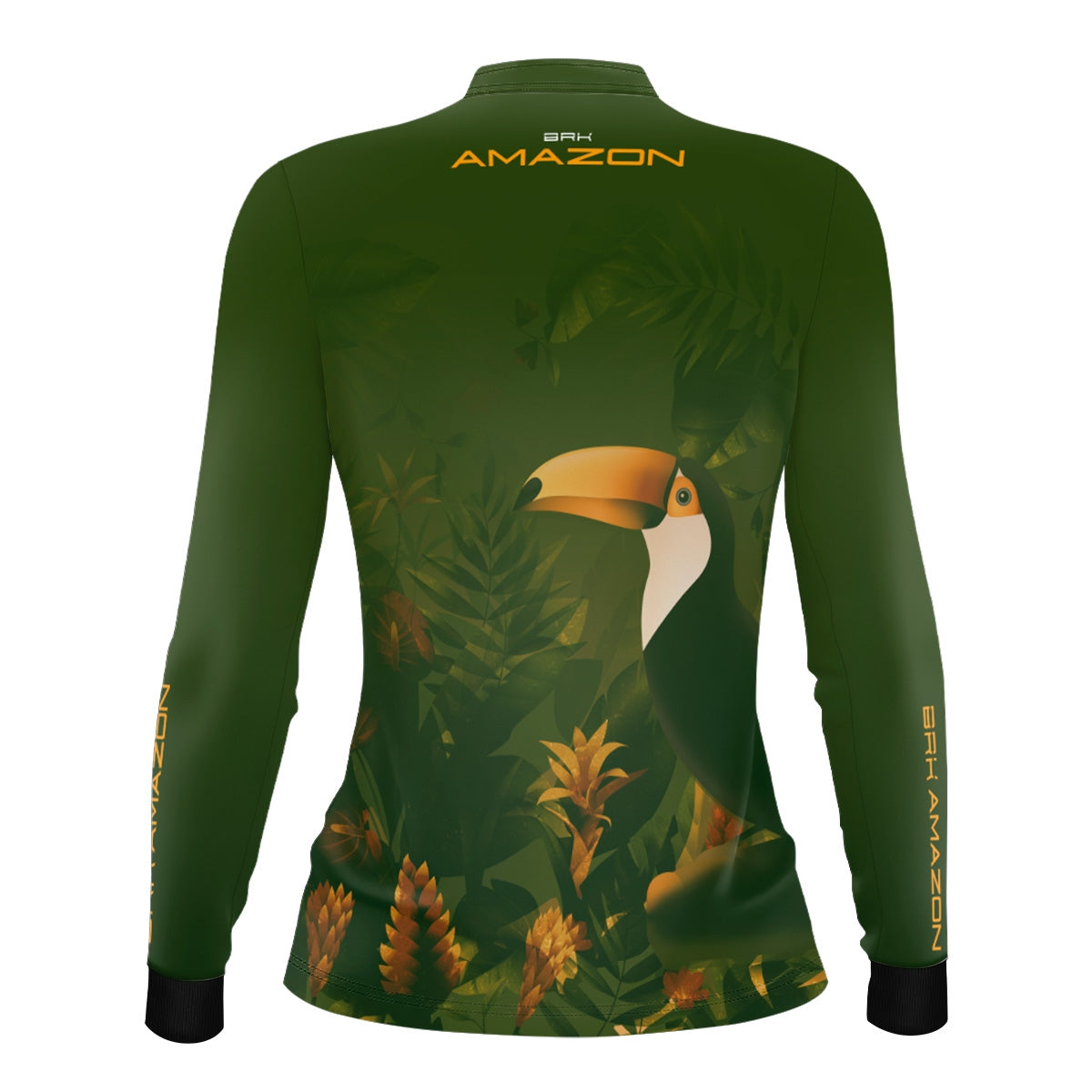 Camisa de Pesca Feminina Brk Amazon Verde Tucano com Proteção UV50 Brk Fishing