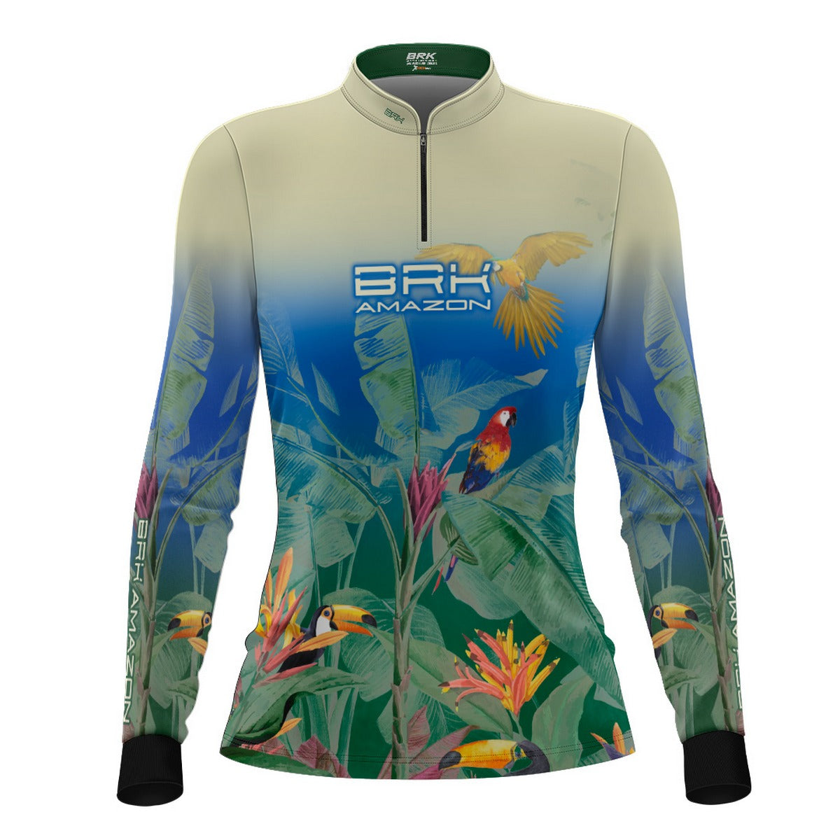Camisa de Pesca Feminina Brk Amazon Araras e Tucanos com Proteção UV50 Brk Fishing