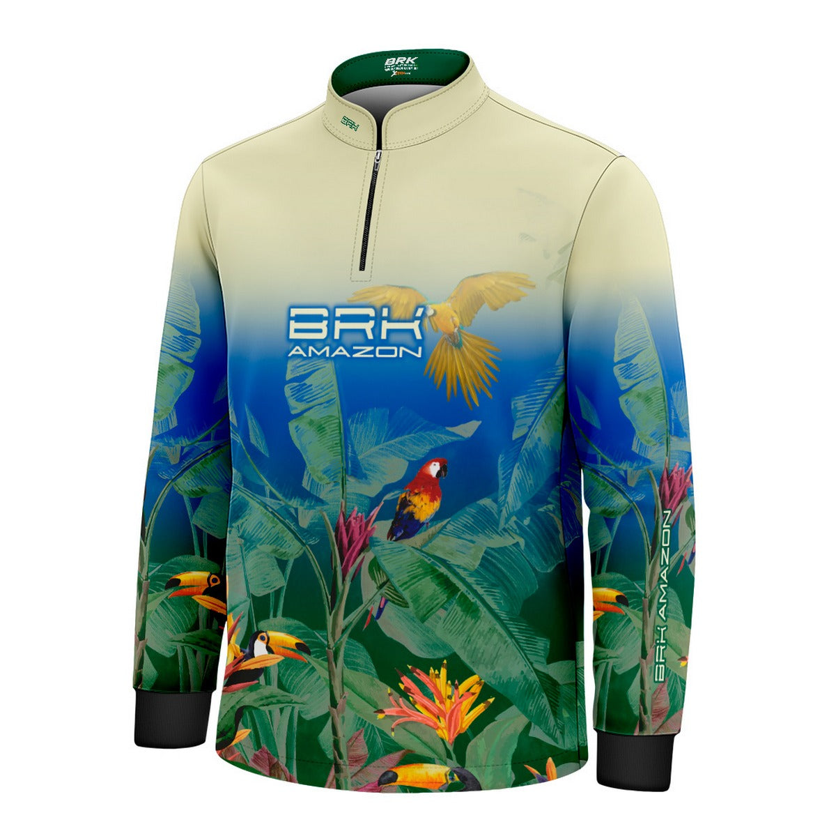 Camisa de Pesca Infantil Brk Amazon Araras e Tucanos com Proteção UV50 - Brk Fishing