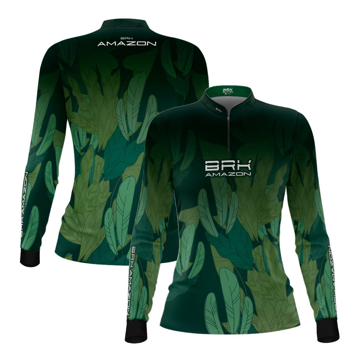 Camisa de Pesca Feminina Brk Amazon Floresta com Proteção UV50 Brk Fishing