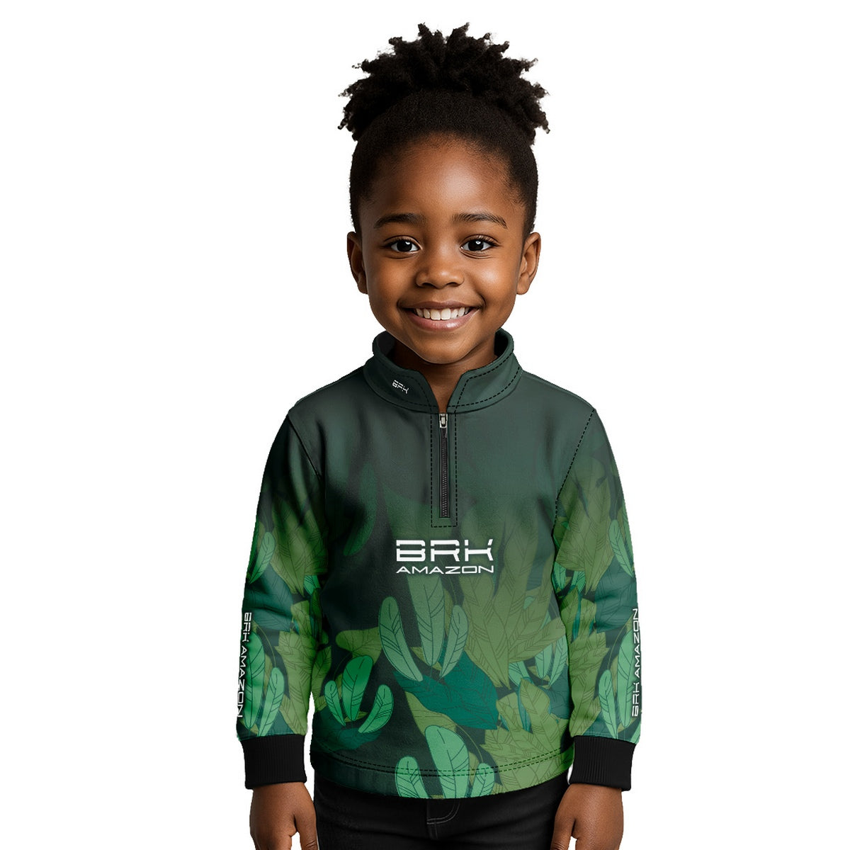 Camisa de Pesca Infantil Brk Amazon Floresta com Proteção UV50 - Brk Fishing