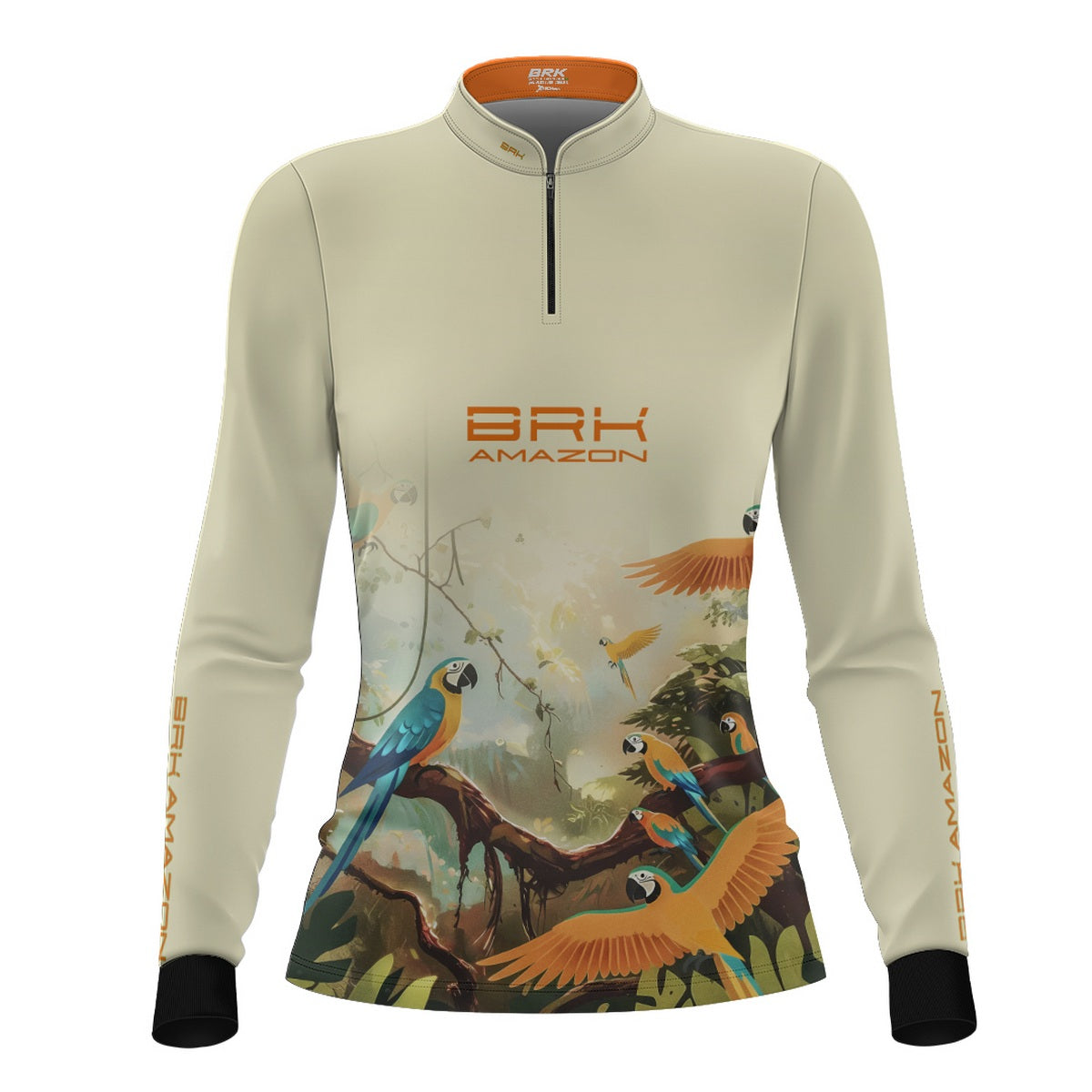 Camisa de Pesca Feminina Brk Amazon Araras com Proteção UV50 Brk Fishing