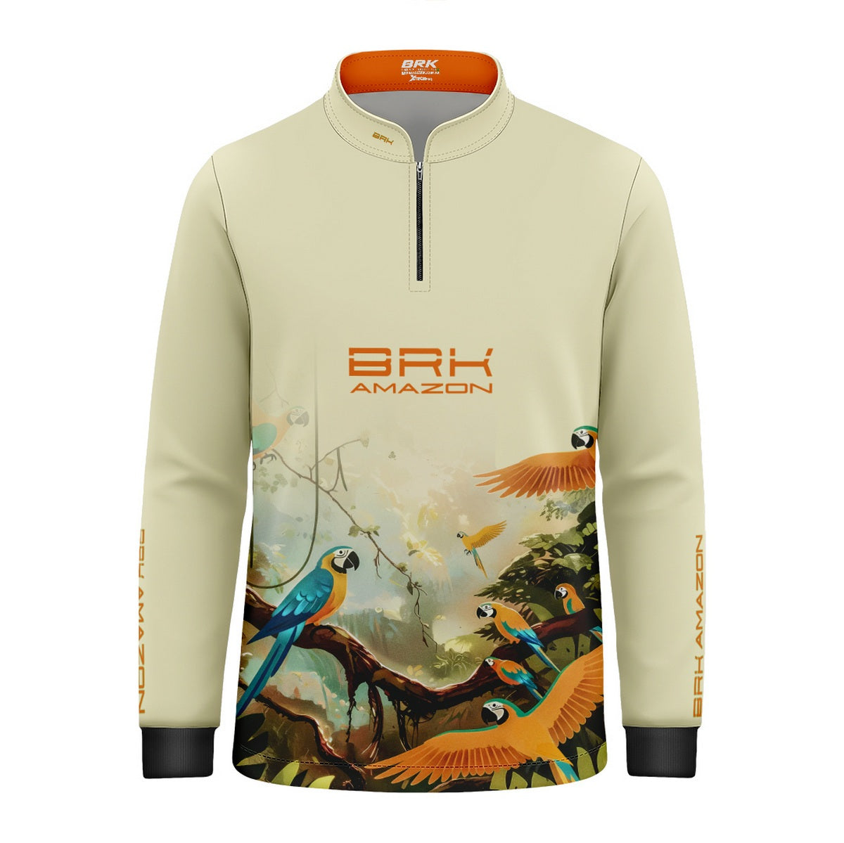 Camisa de Pesca Infantil Brk Amazon Araras com Proteção UV50 - Brk Fishing