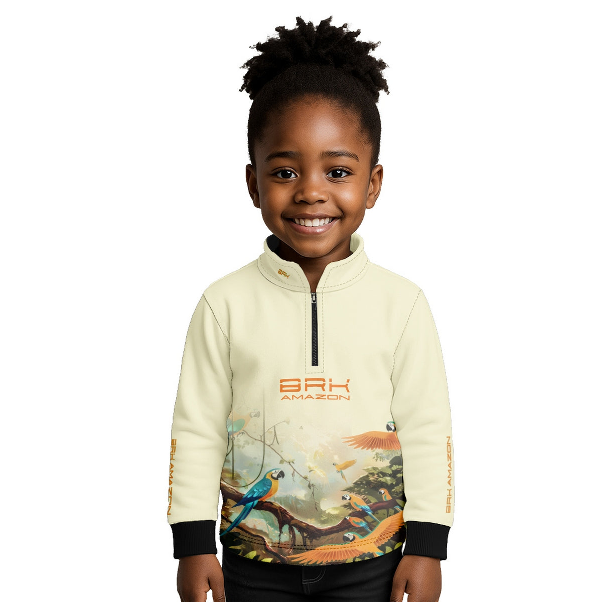 Camisa de Pesca Infantil Brk Amazon Araras com Proteção UV50 - Brk Fishing