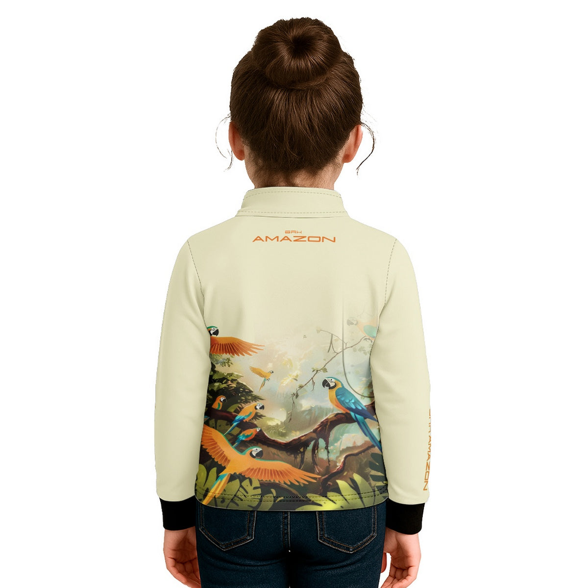 Camisa de Pesca Infantil Brk Amazon Araras com Proteção UV50 - Brk Fishing