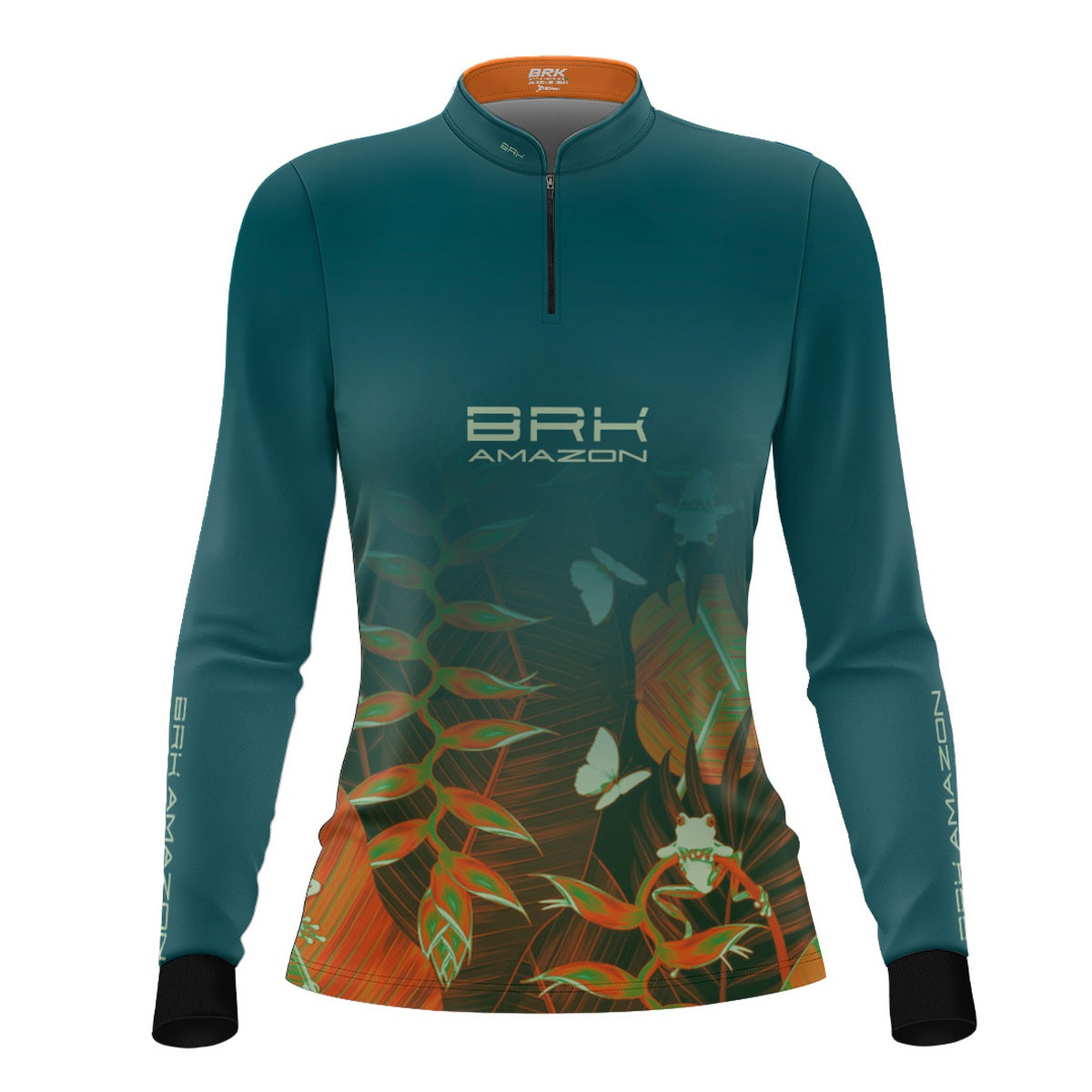 Camisa de Pesca Feminina Brk Amazon Folhas com Proteção UV50 Brk Fishing