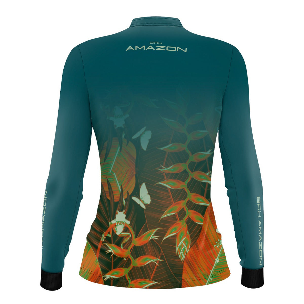 Camisa de Pesca Feminina Brk Amazon Folhas com Proteção UV50 Brk Fishing