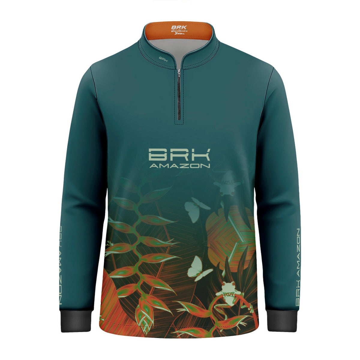 Camisa de Pesca Infantil Brk Amazon Folhas com Proteção UV50 - Brk Fishing