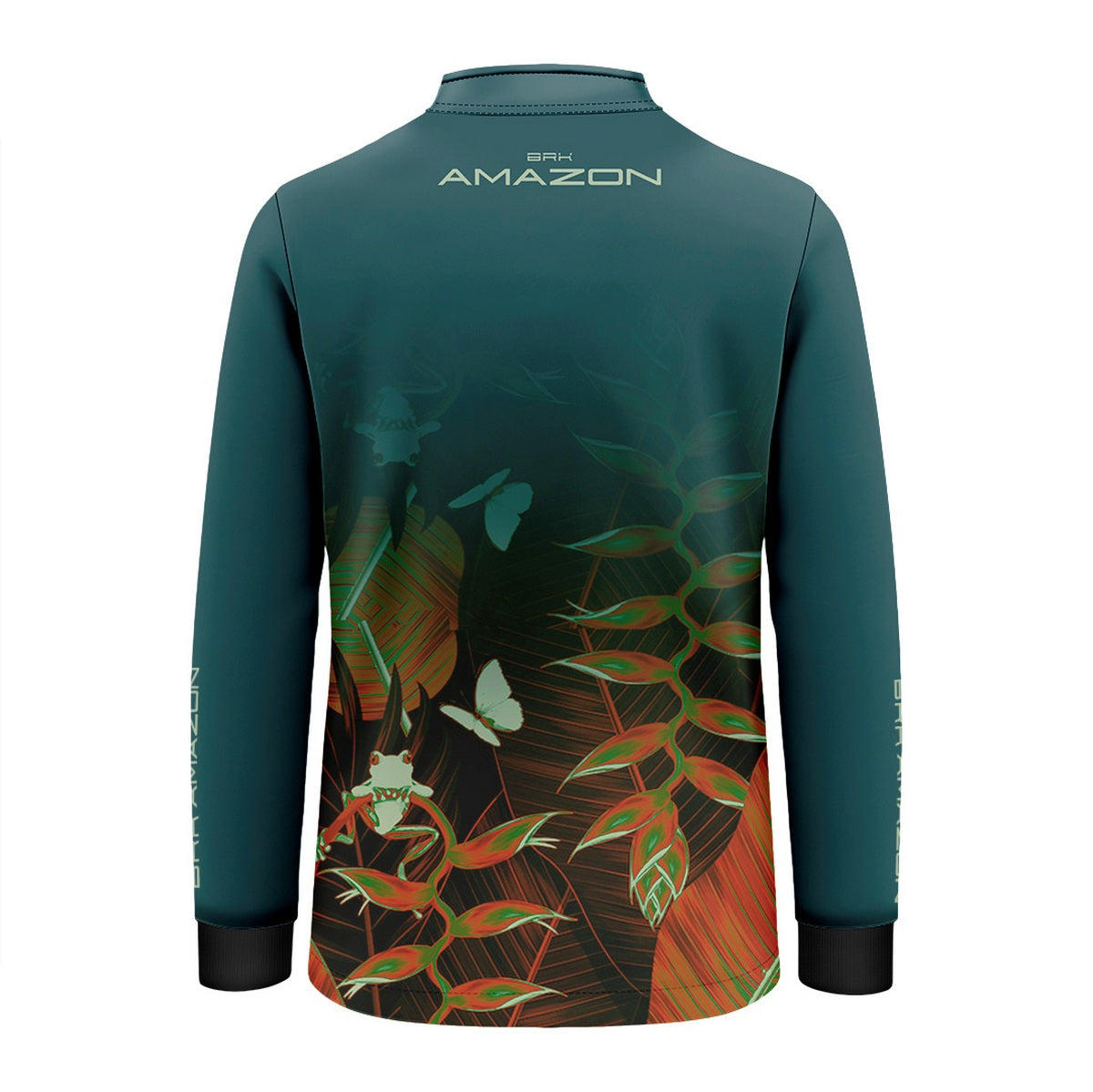 Camisa de Pesca Infantil Brk Amazon Folhas com Proteção UV50 - Brk Fishing