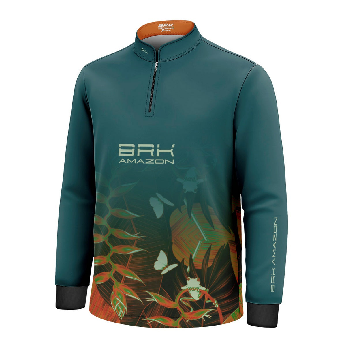 Camisa de Pesca Infantil Brk Amazon Folhas com Proteção UV50 - Brk Fishing