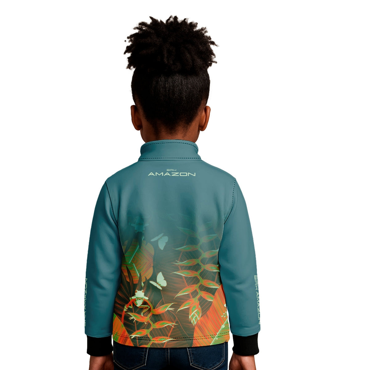 Camisa de Pesca Infantil Brk Amazon Folhas com Proteção UV50 - Brk Fishing