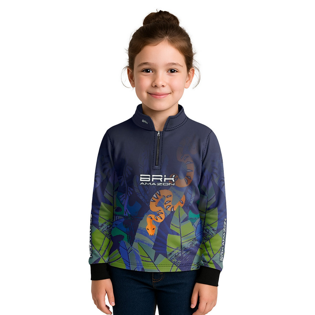 Camisa de Pesca Infantil Brk Amazon Cobra com Proteção UV50 - Brk Fishing