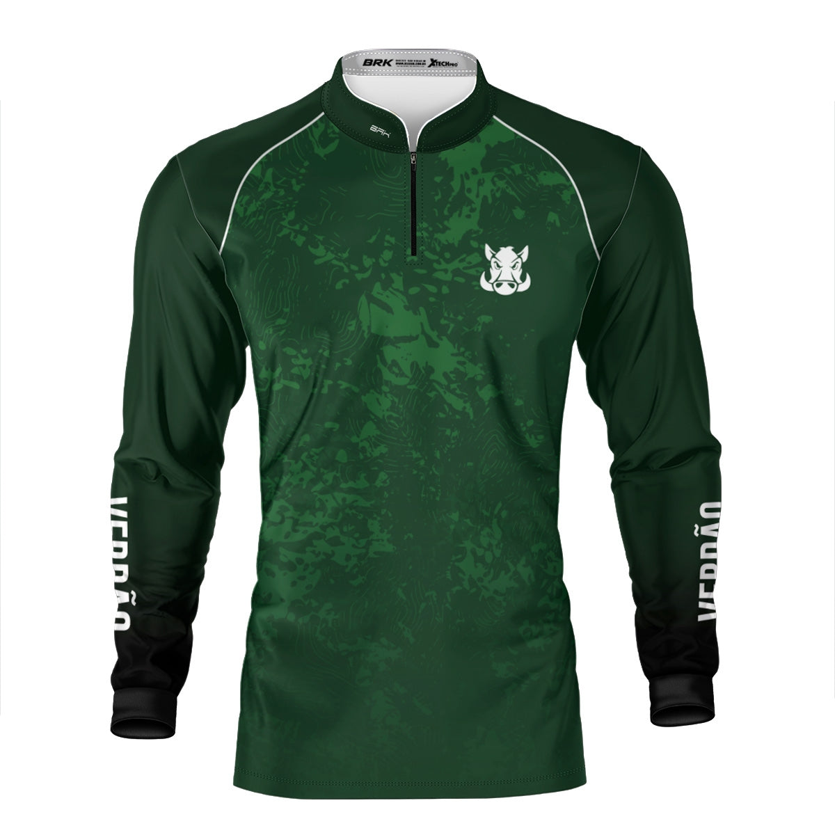 Camisa de Pesca Brk Alviverde Verdão Clean com Proteção UV50 Brk Fishing