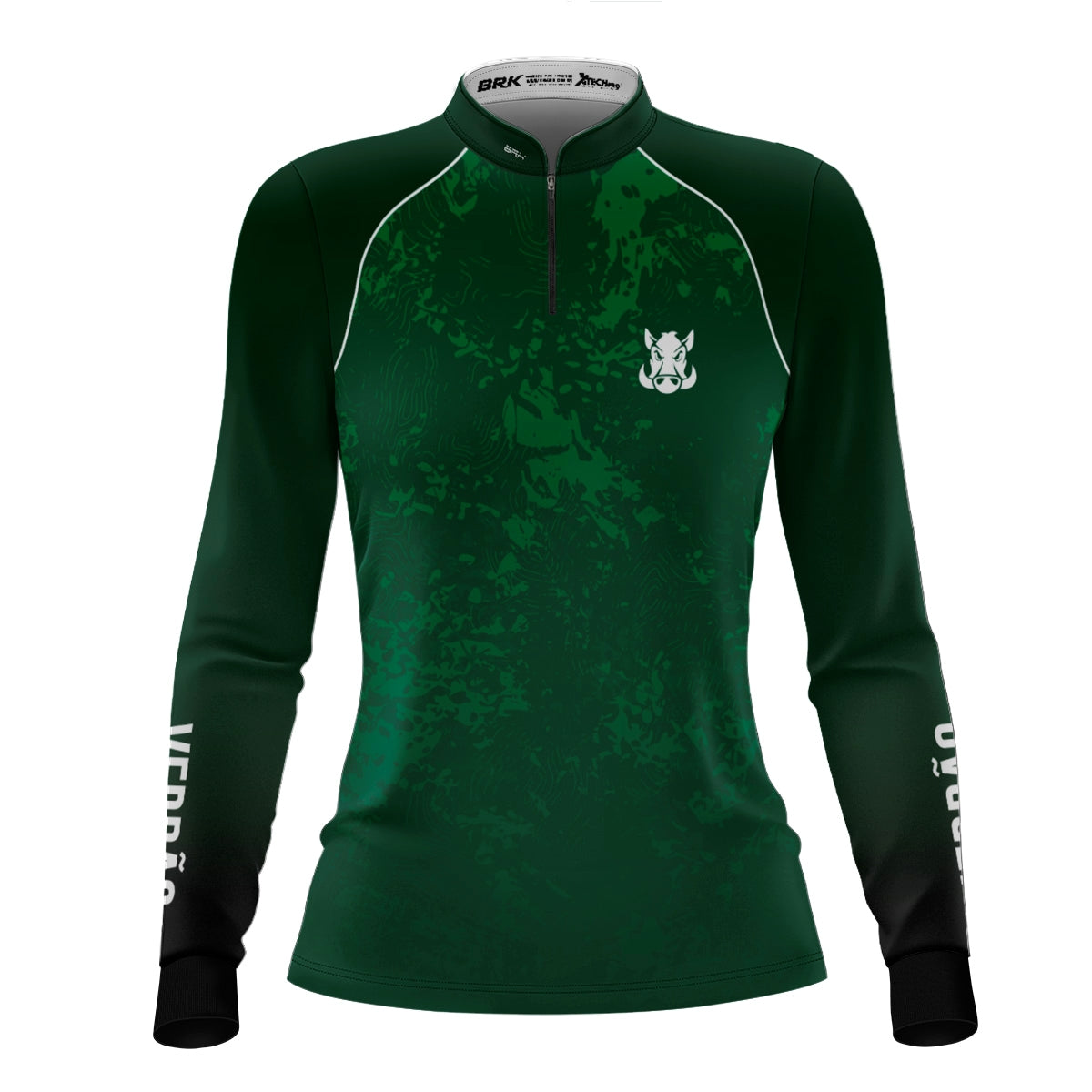 Camisa de Pesca Feminina Brk Alviverde Verdão Clean com Proteção UV50 Brk Fishing