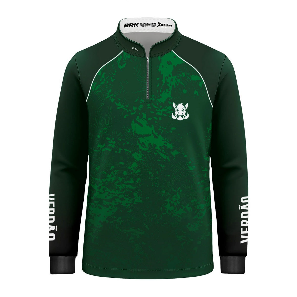 Camisa de Pesca Infantil Brk Alviverde Verdão Clean com Proteção UV50 Brk Fishing