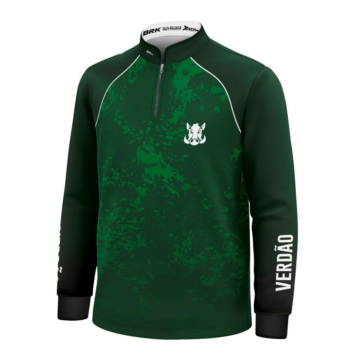Camisa de Pesca Infantil Brk Alviverde Verdão Clean com Proteção UV50 Brk Fishing