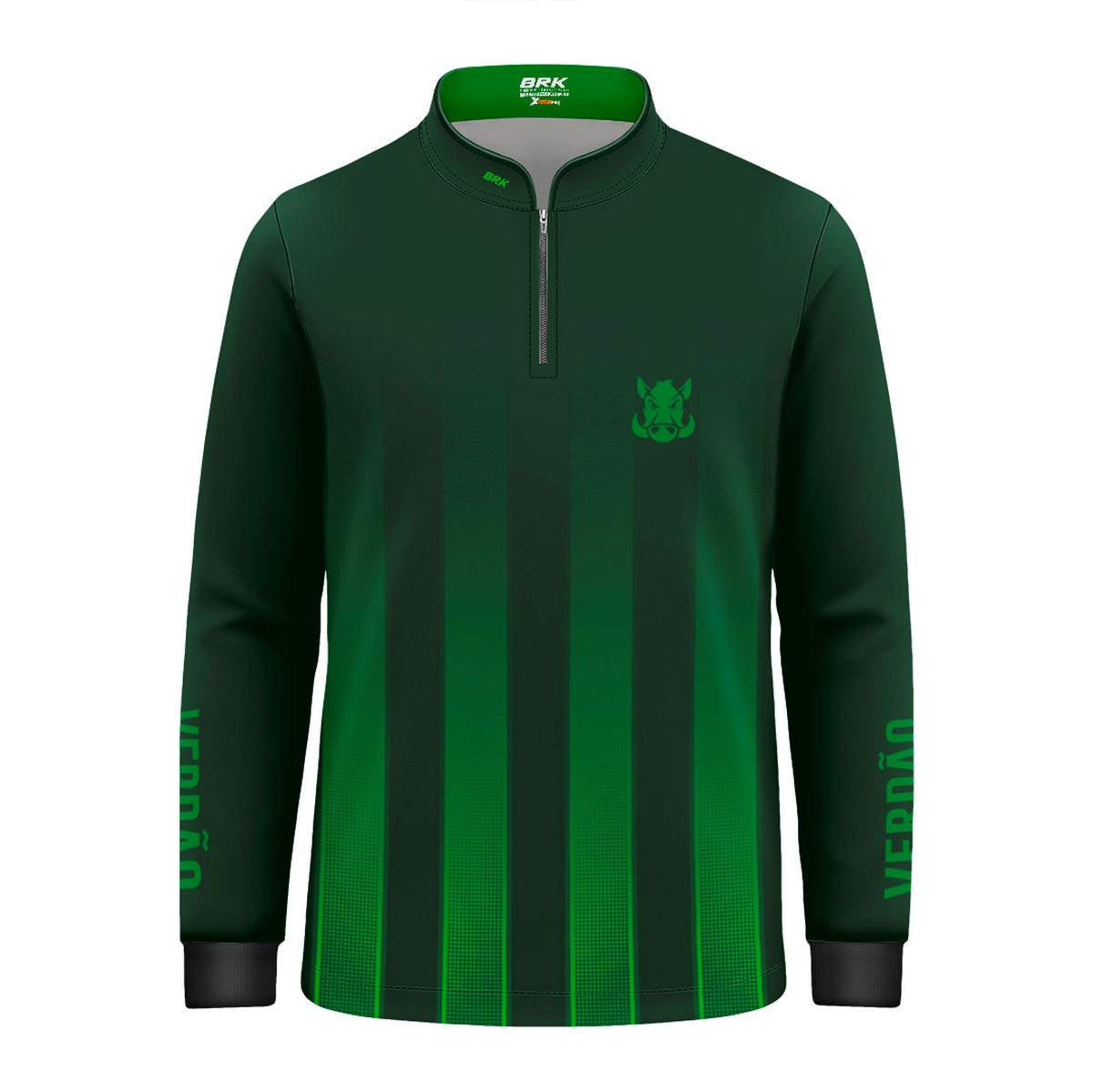 Camisa de Pesca Infantil Brk Alviverde Verdão Clean 2 com Proteção UV50 Brk Fishing