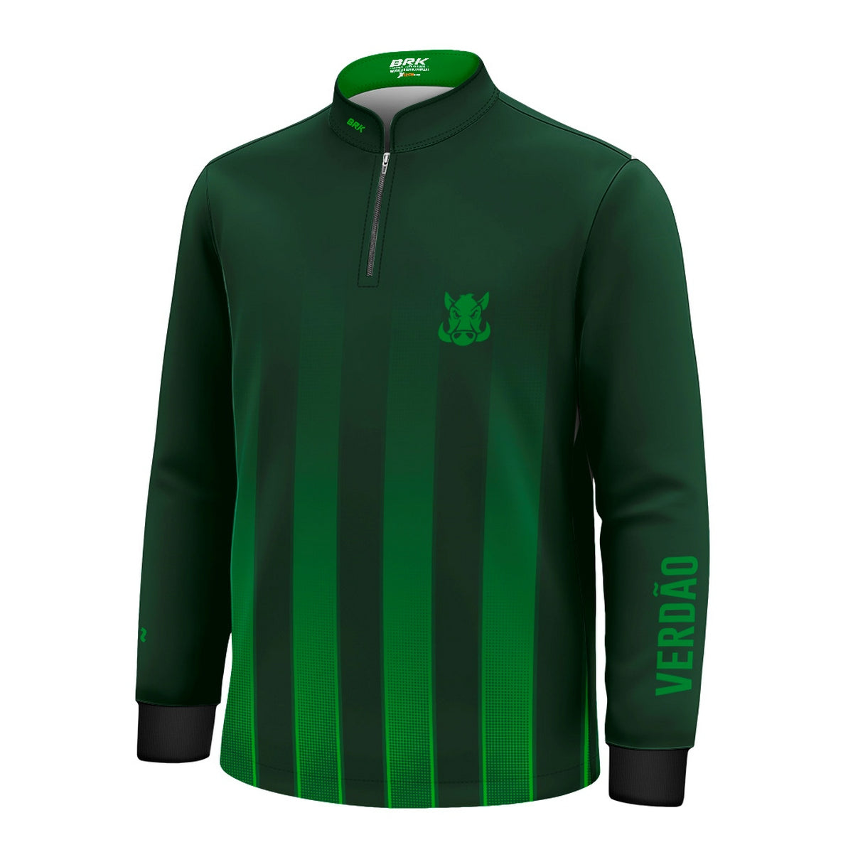 Camisa de Pesca Infantil Brk Alviverde Verdão Clean 2 com Proteção UV50 Brk Fishing