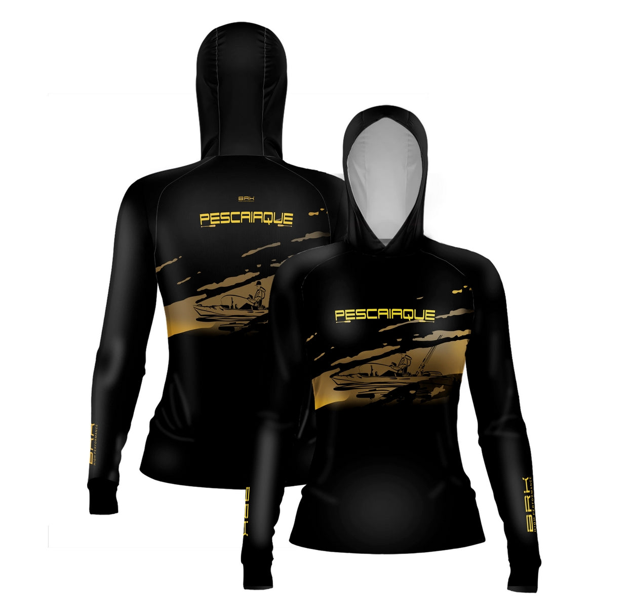 Camisa de Pesca Feminina Brk com Capuz Hybrid Pescaiaque com Proteção Solar UV50+ - Brk Fishing