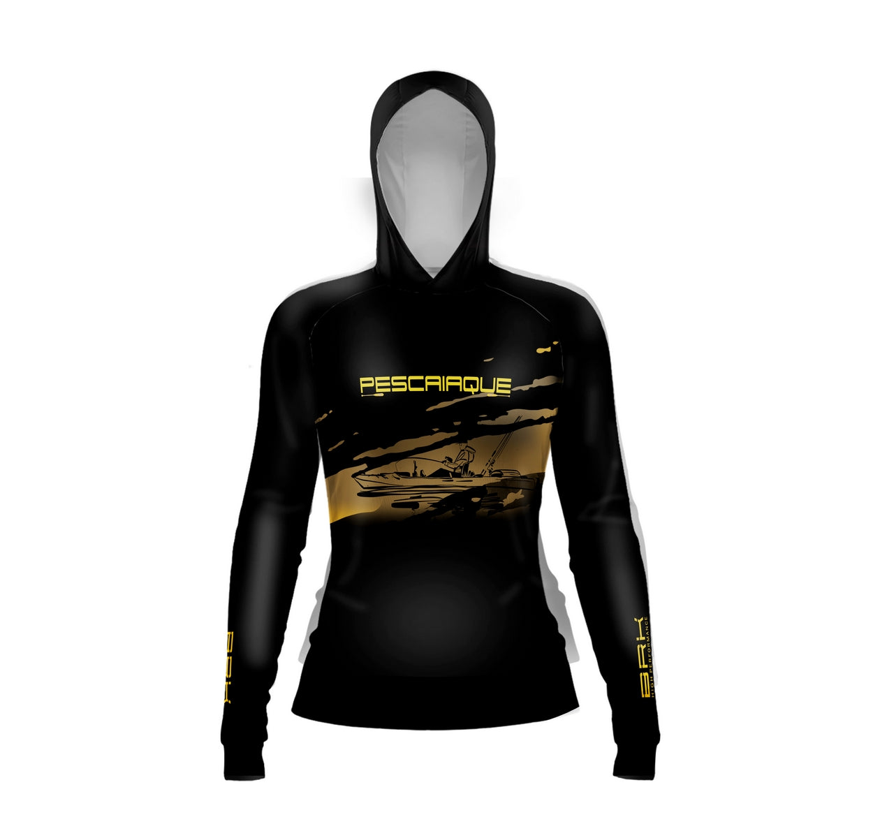 Camisa de Pesca Feminina Brk com Capuz Hybrid Pescaiaque com Proteção Solar UV50+ - Brk Fishing