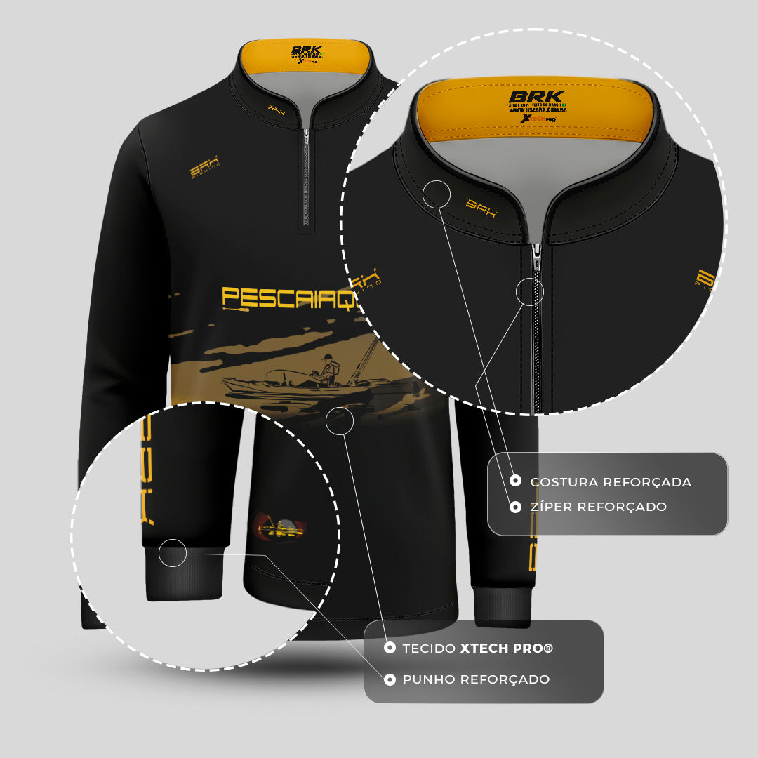 Camisa de Pesca Infantil Brk Pescaiaque com Proteção Solar UV50+ - Brk Fishing