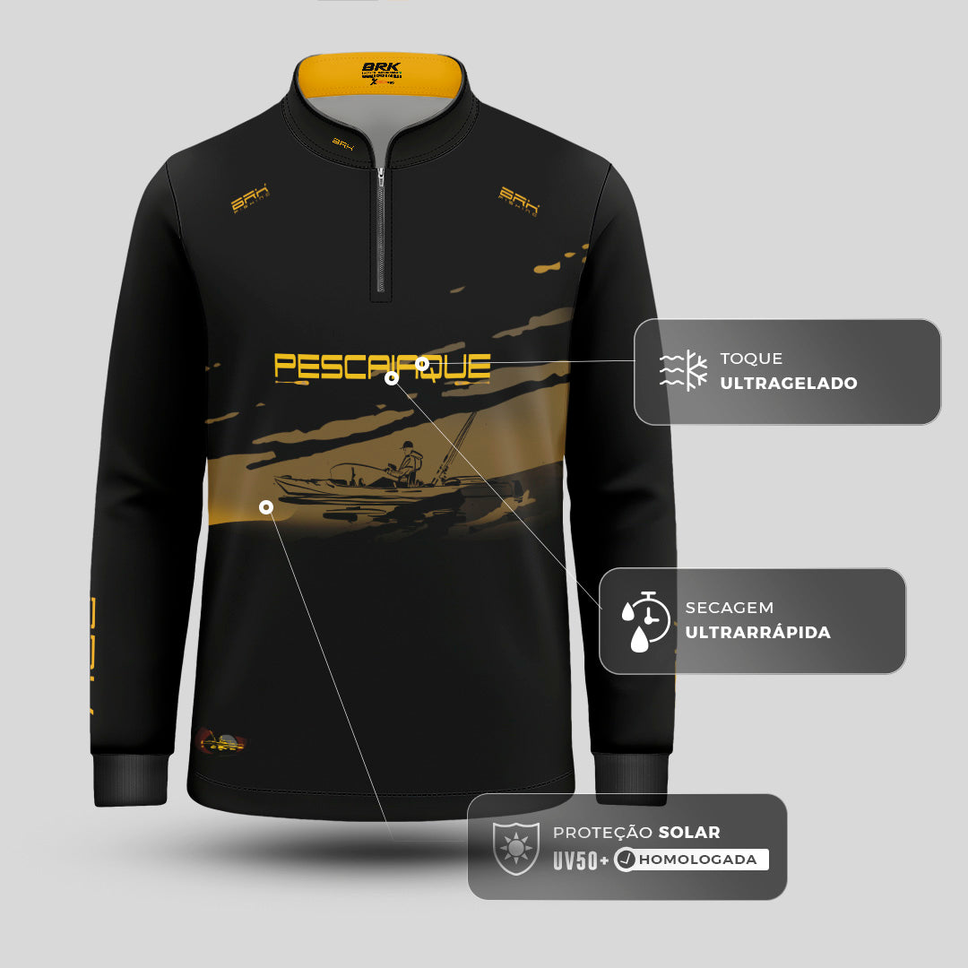 Camisa de Pesca Infantil Brk Pescaiaque com Proteção Solar UV50+ - Brk Fishing