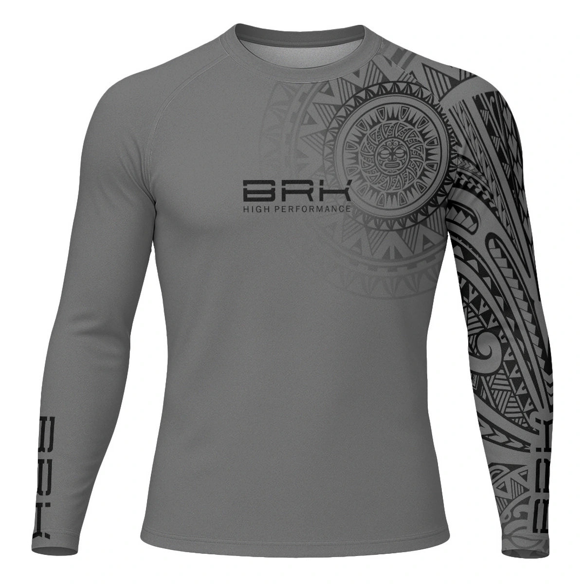 Camisa UV50 Segunda Pele Brk Maori Design Cinza e Preto - Brk Fishing