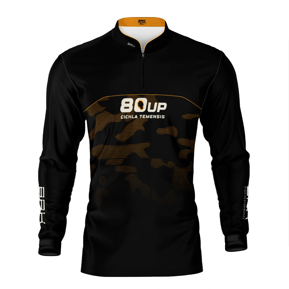 Camisa de Pesca Brk 80UP Camuflada Amarela com Proteção UV50 - Brk Fishing