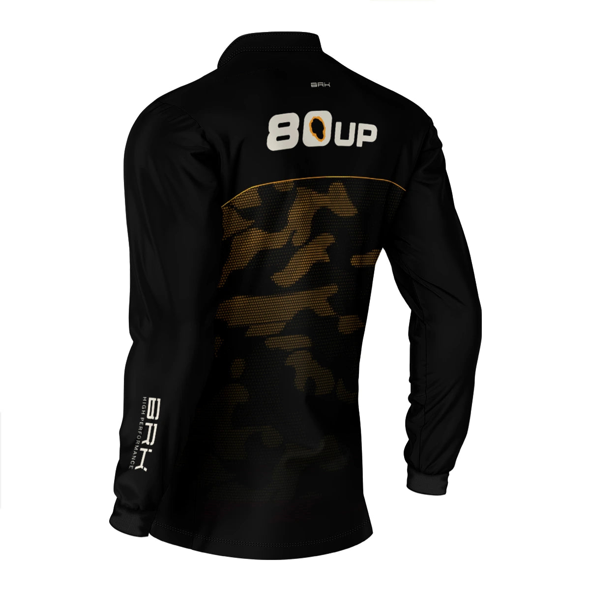 Camisa de Pesca Brk 80UP Camuflada Amarela com Proteção UV50 - Brk Fishing