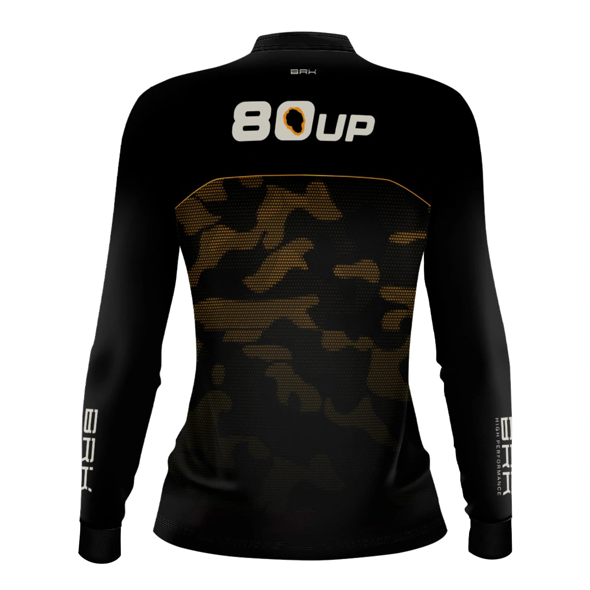 Camisa de Pesca Feminina Brk 80UP Camuflada Amarela com Proteção UV50 - Brk Fishing
