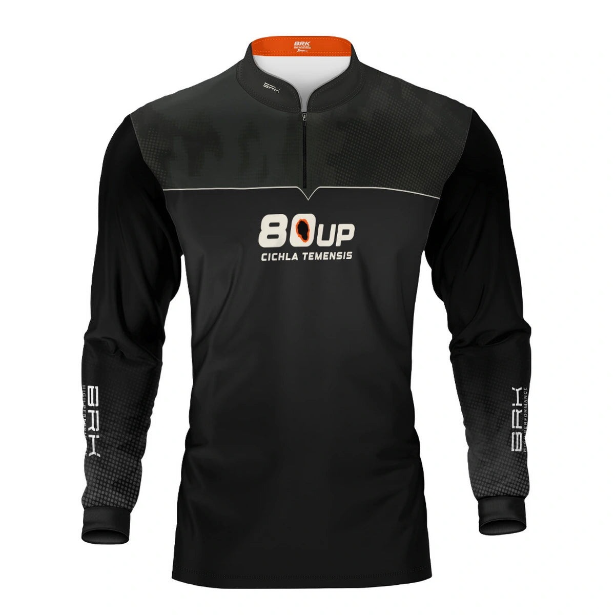 Camisa de Pesca Brk 80UP Preta com Proteção UV50 - Brk Fishing