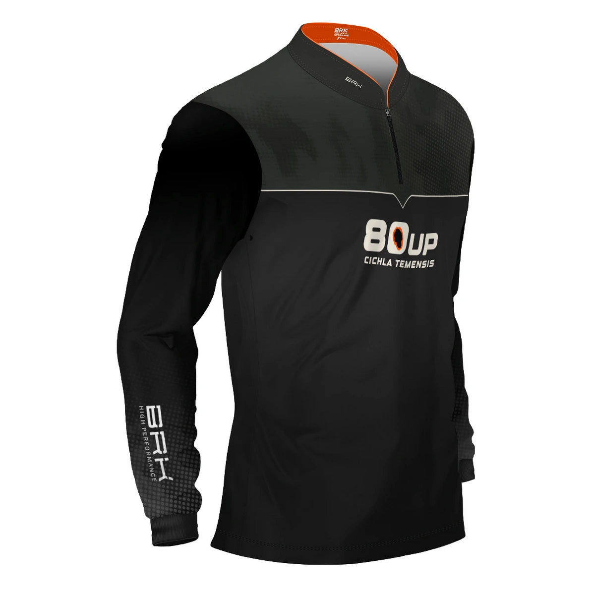 Camisa de Pesca Brk 80UP Preta com Proteção UV50 - Brk Fishing