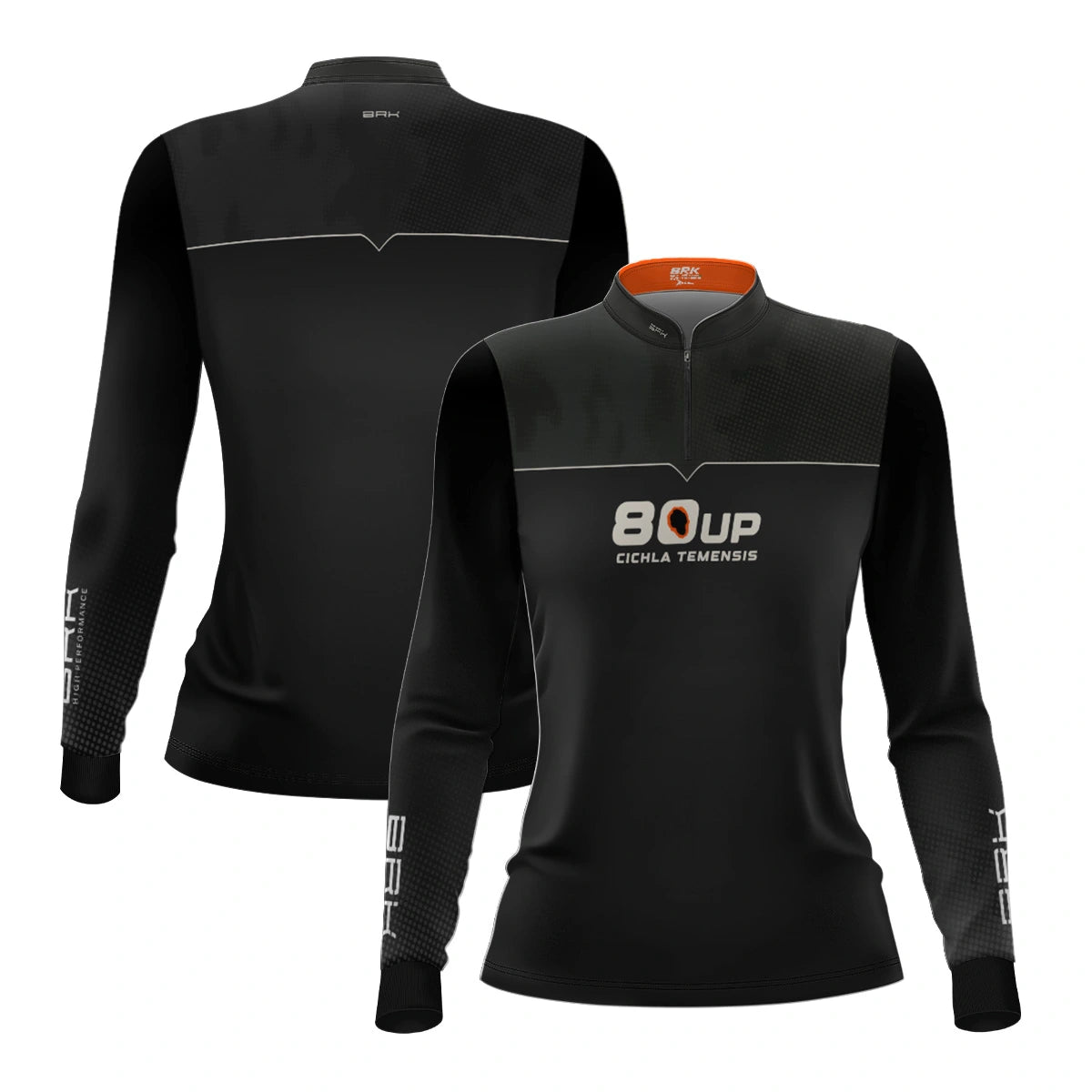 Camisa de Pesca Feminina Brk 80UP Preta com Proteção UV50 - Brk Fishing