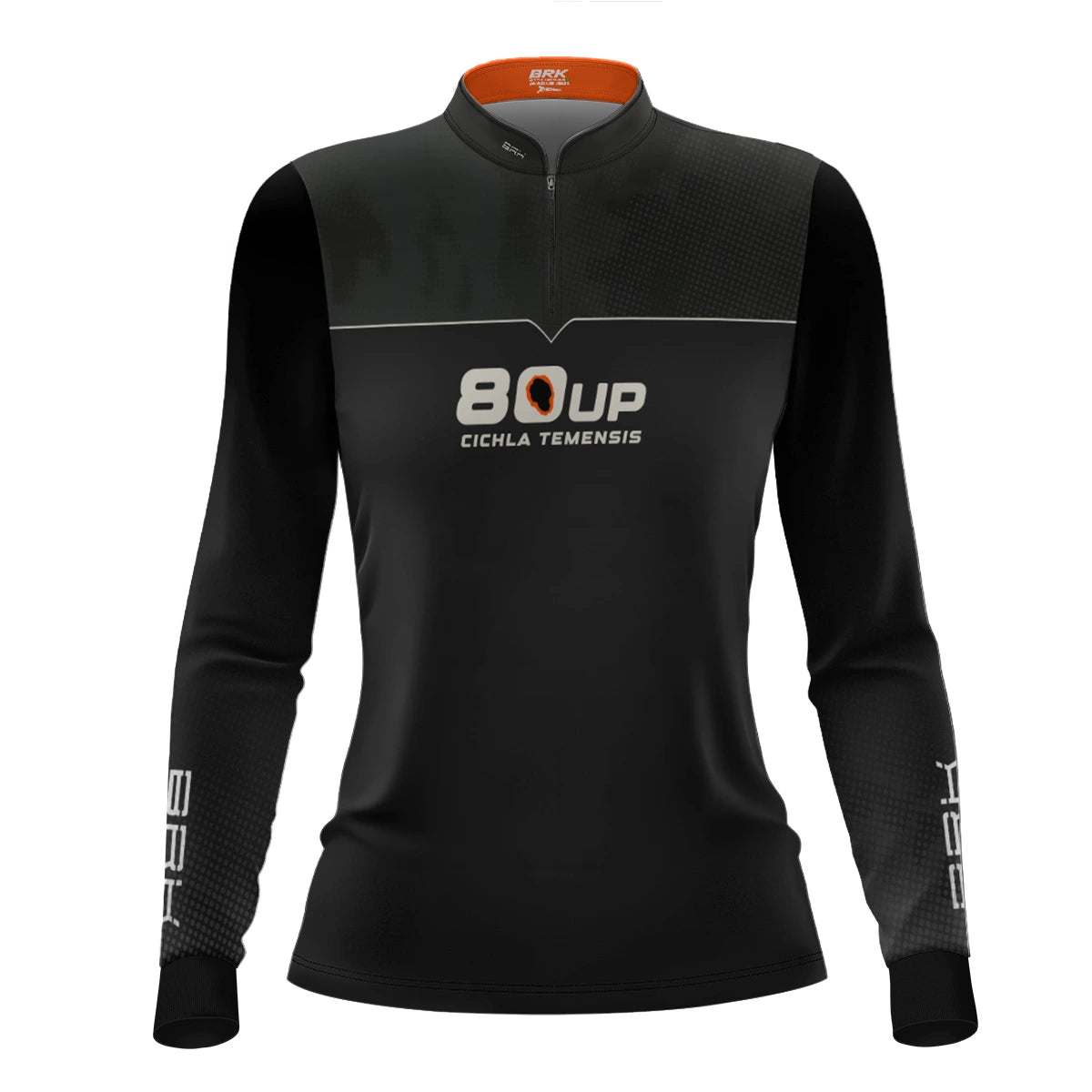Camisa de Pesca Feminina Brk 80UP Preta com Proteção UV50 - Brk Fishing