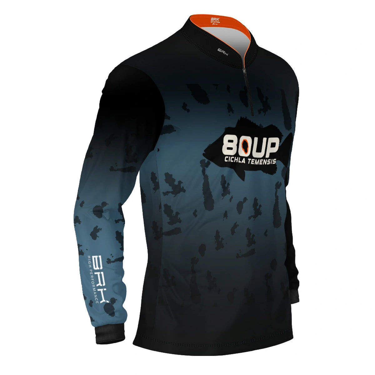 Camisa de Pesca Brk 80UP Azul com Proteção UV50 - Brk Fishing