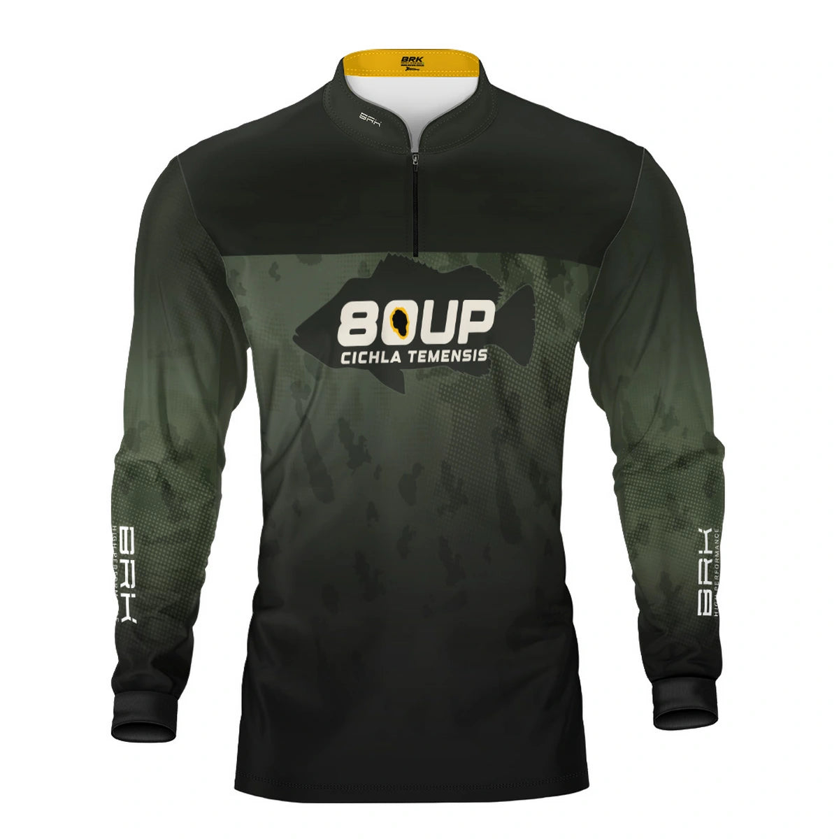 Camisa de Pesca Brk 80UP Verde com Proteção UV50 - Brk Fishing