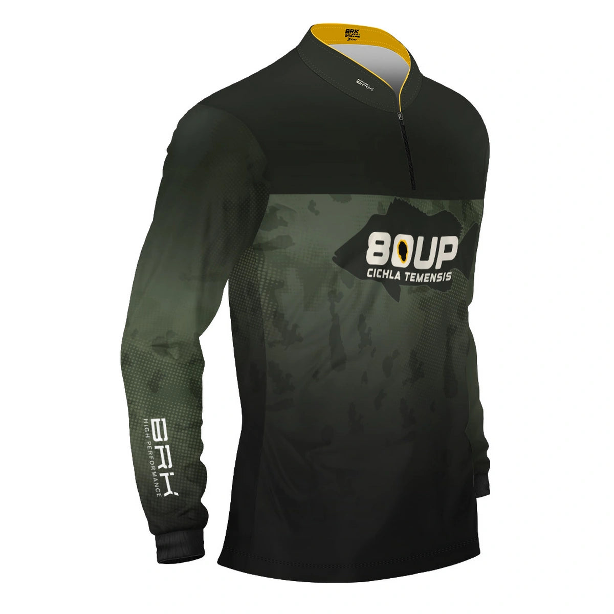 Camisa de Pesca Brk 80UP Verde com Proteção UV50 - Brk Fishing