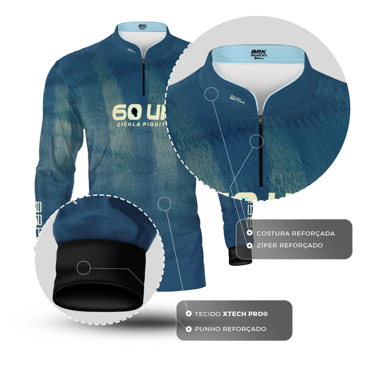 Camisa de Pesca Brk 60UP Tucunaré com Proteção UV50 - Brk Fishing