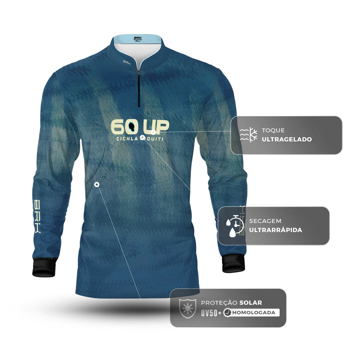 Camisa de Pesca Brk 60UP Tucunaré com Proteção UV50 - Brk Fishing