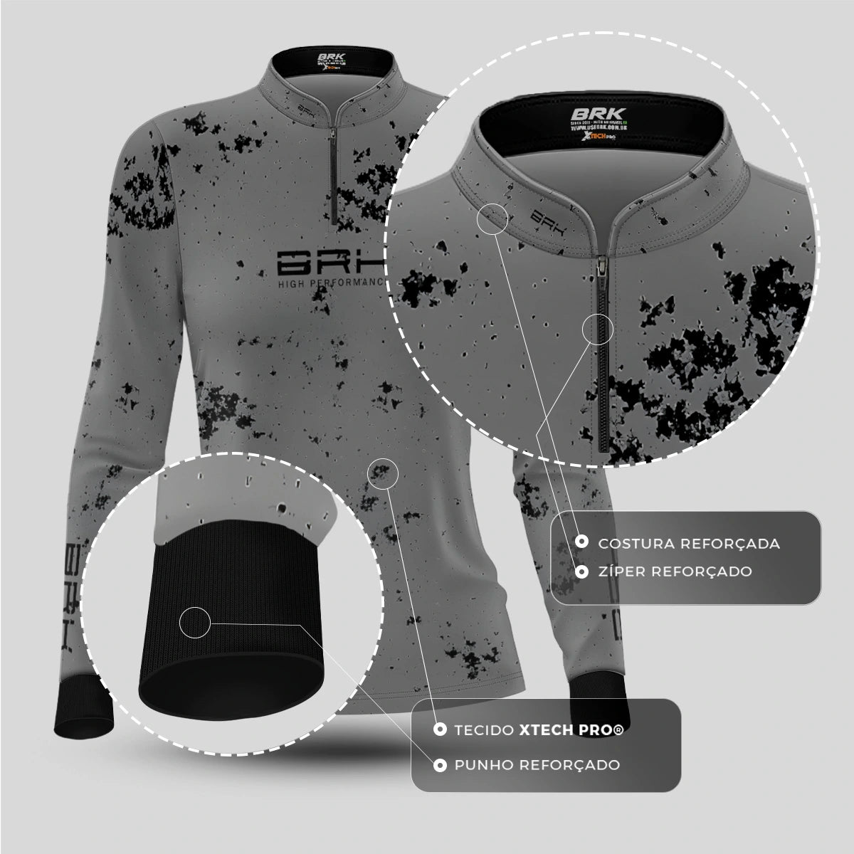 Camisa de Pesca Feminina Brk USA Fishing com Proteção UV50 - Brk Fishing