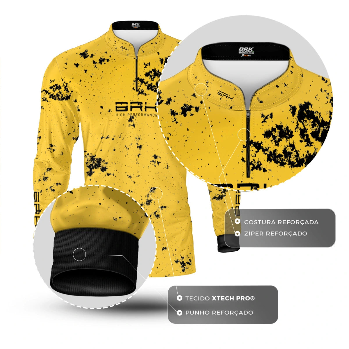 Camisa de Pesca Brk Kayak Fishing Hard Work com Proteção UV50 - Brk Fishing