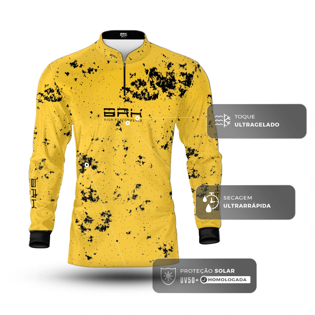 Camisa de Pesca Brk Kayak Fishing Hard Work com Proteção UV50 - Brk Fishing