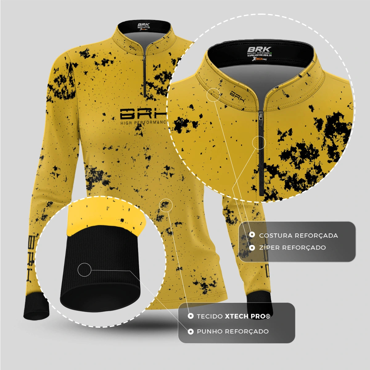 Camisa de Pesca Feminina Brk Kayak Fishing Hard Work com Proteção UV50 - Brk Fishing