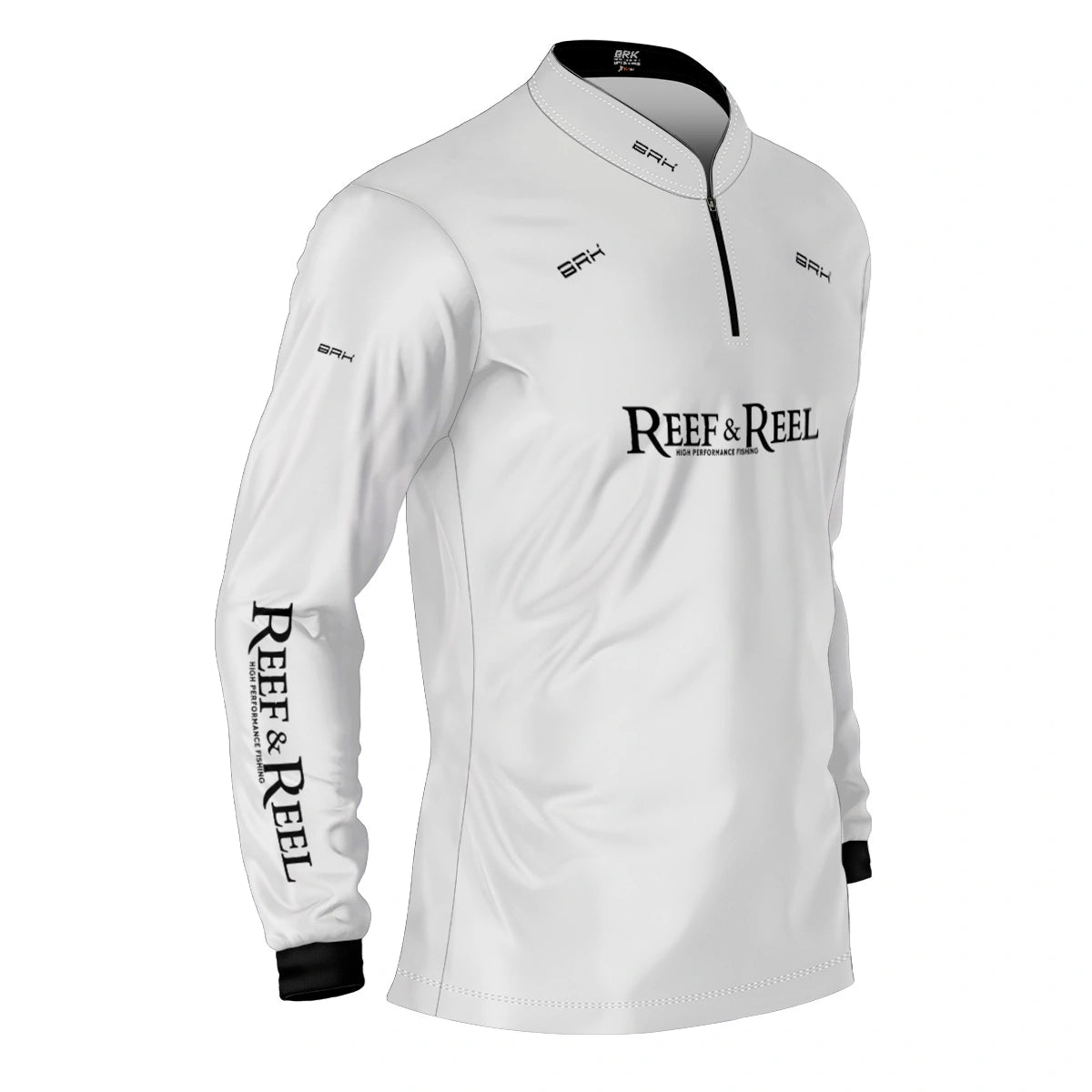 Camisa de Pesca Brk Reef & Reel High Perfomance Branca com Proteção UV50 - Brk Fishing