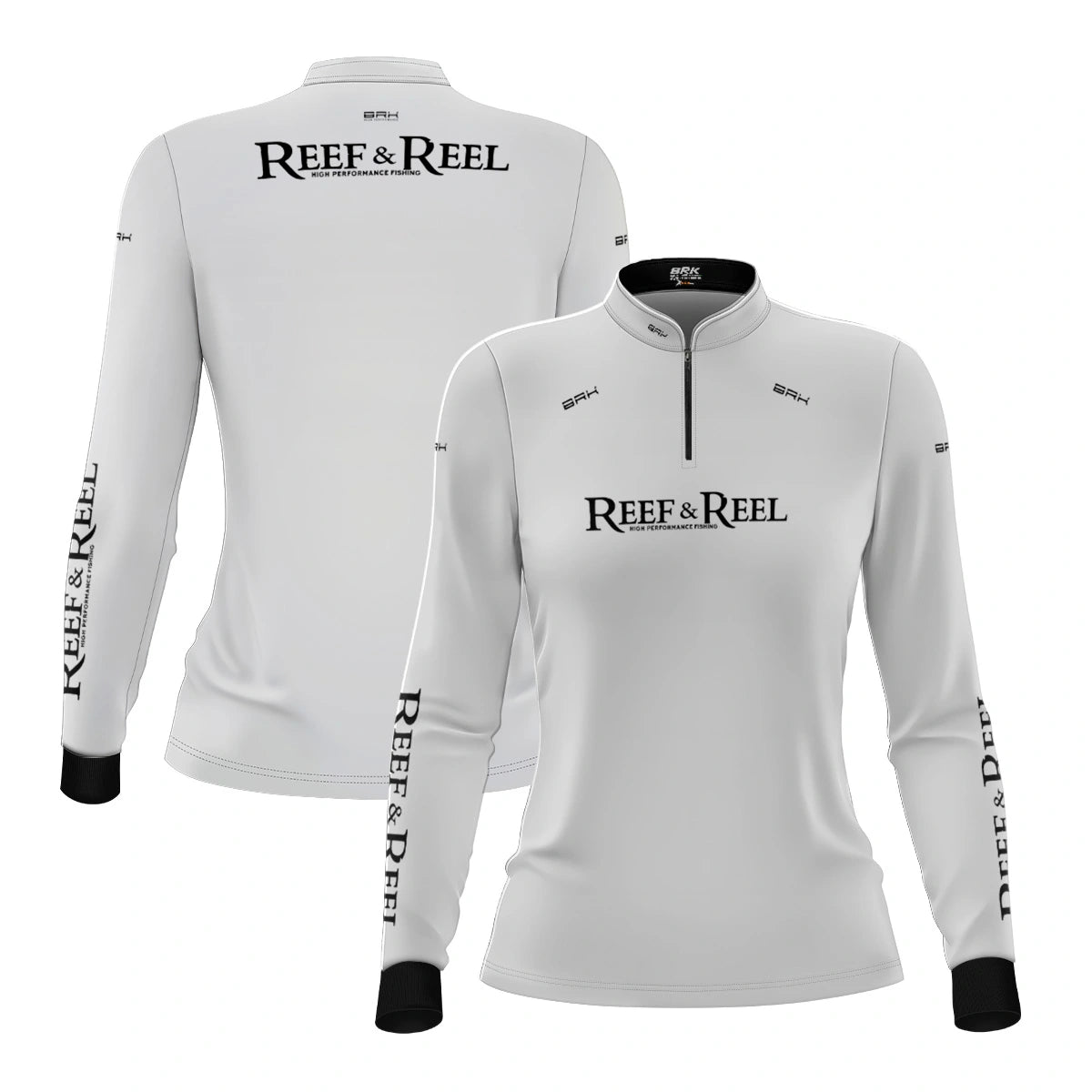 Camisa de Pesca Feminina Brk Reef & Reel High Perfomance Branca com Proteção UV50 - Brk Fishing