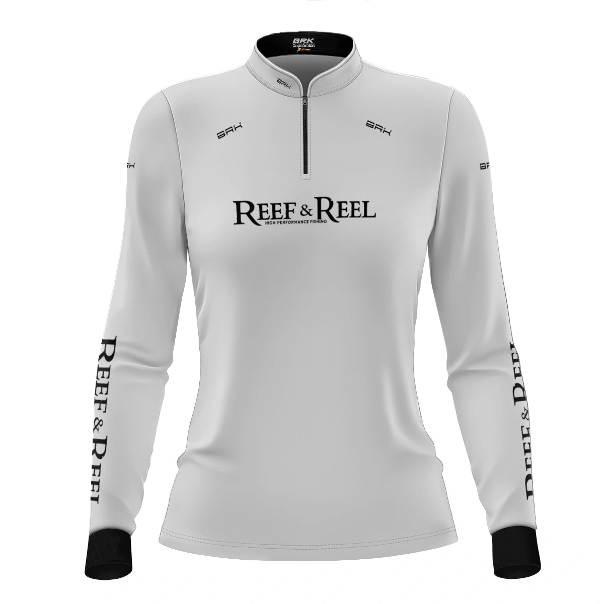 Camisa de Pesca Feminina Brk Reef & Reel High Perfomance Branca com Proteção UV50 - Brk Fishing