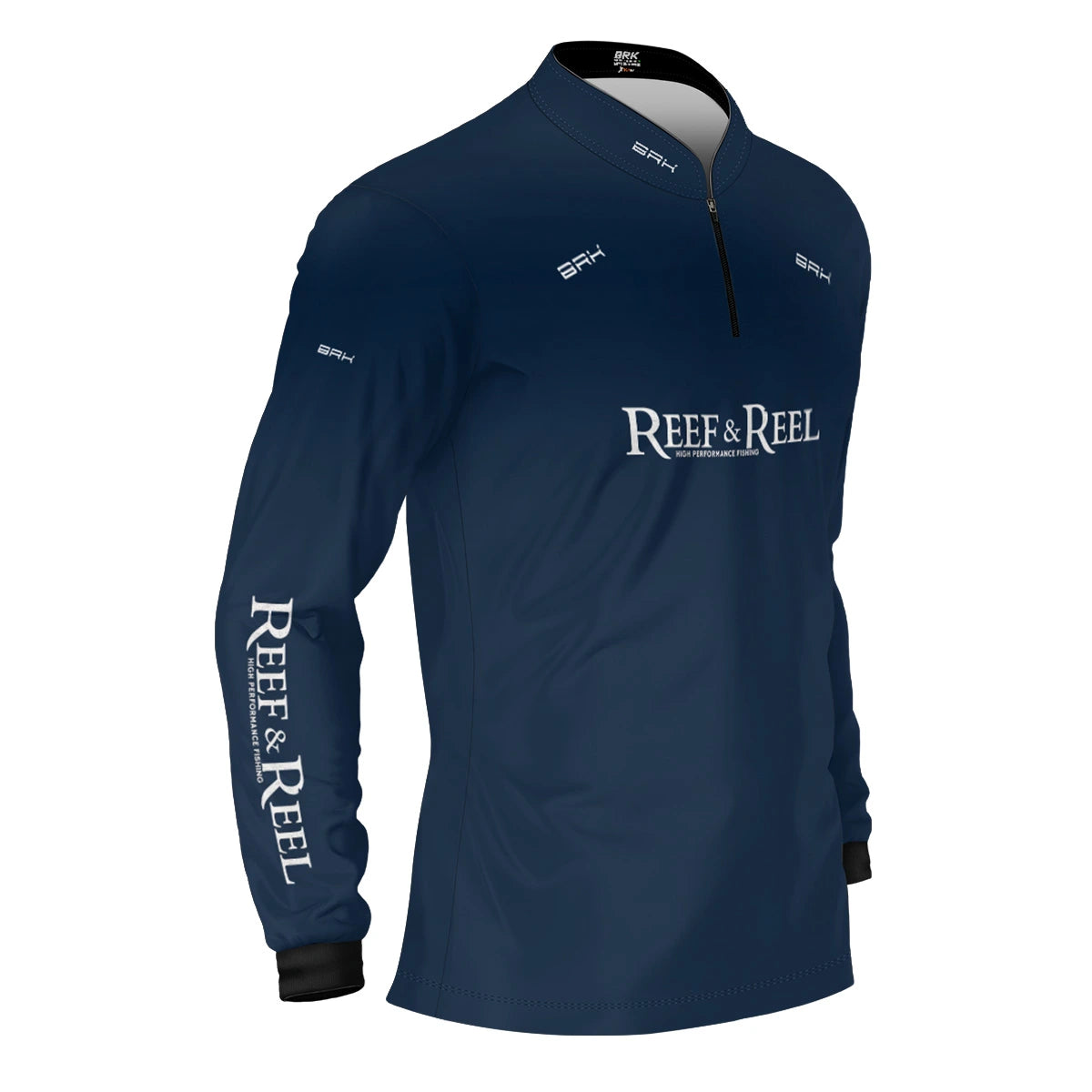 Camisa de Pesca Brk Reef & Reel High Perfomance Azul com Proteção UV50 - Brk Fishing