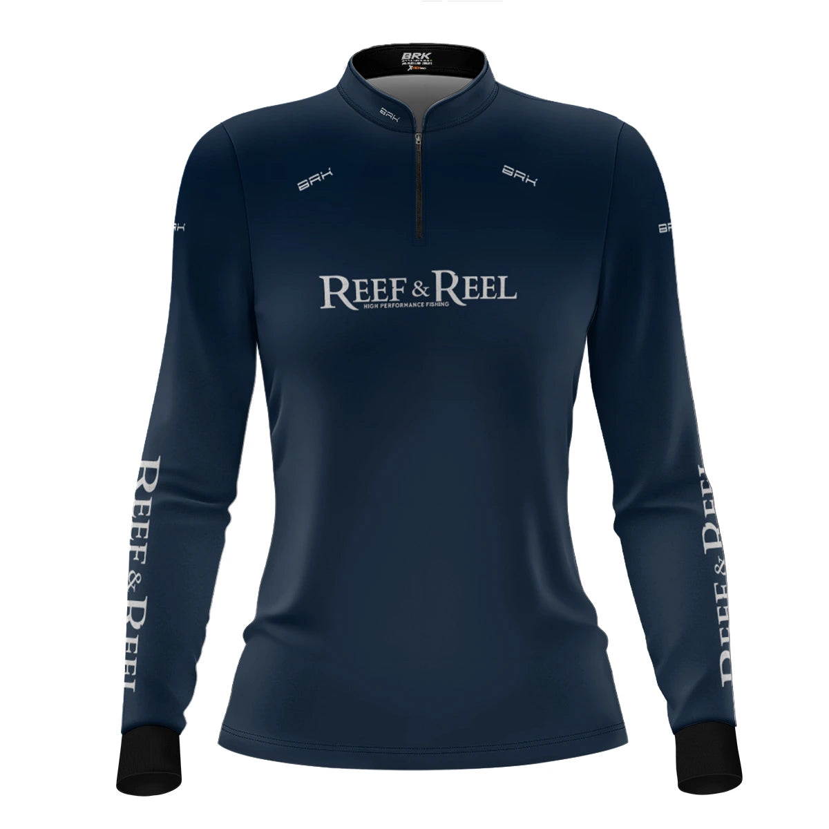 Camisa de Pesca Feminina Brk Reef & Reel High Perfomance Azul com Proteção UV50 - Brk Fishing