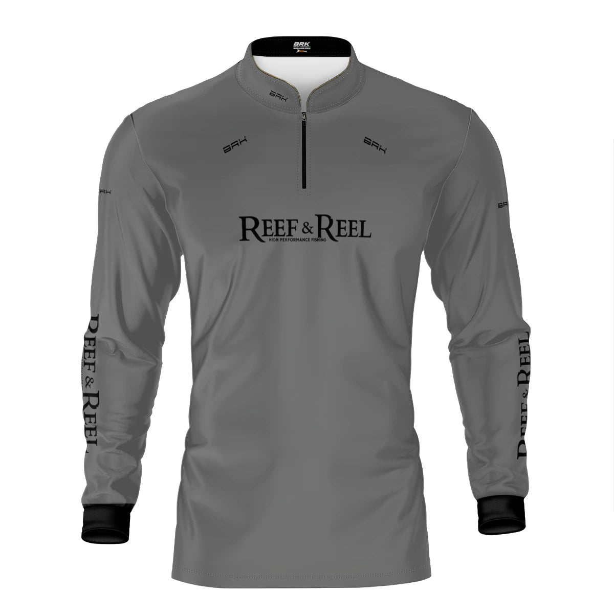 Camisa de Pesca Brk Reef & Reel High Perfomance Cinza com Proteção UV50 - Brk Fishing
